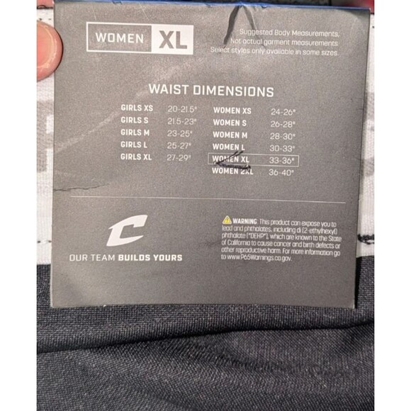 Champro Softball Pants XL Women's Black Red Piping 14 oz.  Reinforced Knees - Picture 8 of 9